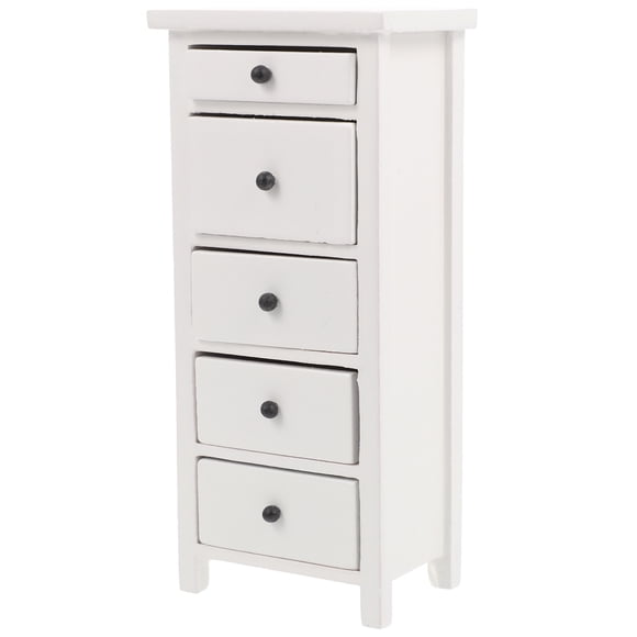 WEUVEB Armoire Miniature Bois Blanc 1 Pcs pour Décoration de Micro-Paysage