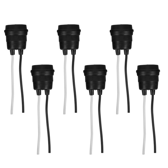 Miangastore 6pcs Waterproof Lamp Holder Socket E27 Socket Lamp Base E27 Light Holder Socket for DIY Table Lamp Base Accessories