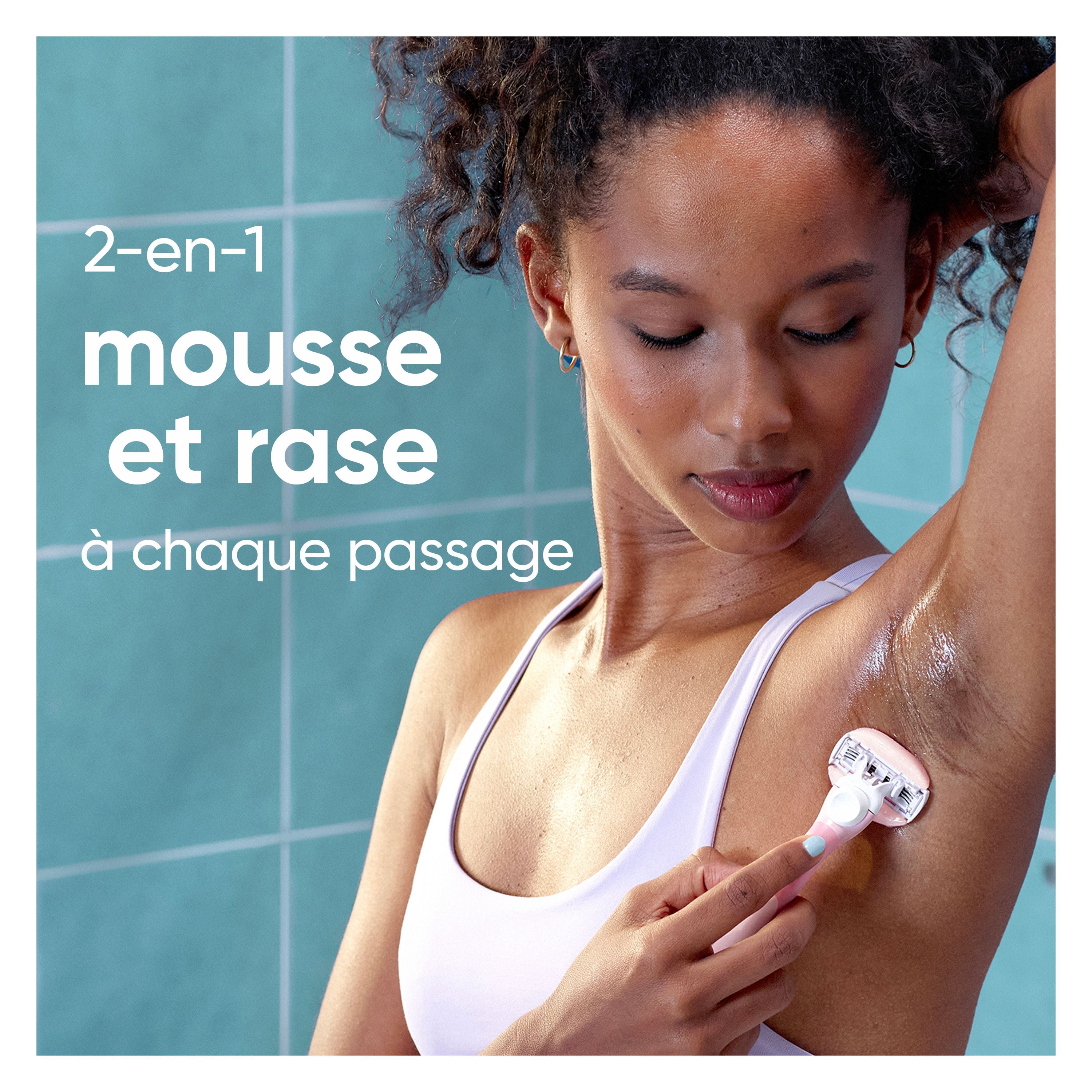 Venus GlisseConfort au Thé Blanc Lames de Rasoir pour Femmes, avec Barres de Gel à Raser Intégrées, 8 Recharges de Lames