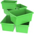 thumbnail image 1 of Storex 5.5 Gallon (21L) Classroom Storage Bin, Green, 6-Pack, 1 of 9