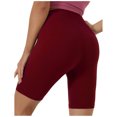 thumbnail image 5 of Women High Waist Yoga Shorts Polyester Stretchy for Workout and Running, 5 of 5