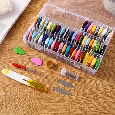 Rainbow Embroidery F-loss Ensemble de 36 Couleurs Kit de Point de Croix Fait à la Main pour Fabriquer des Cordons Cadeau Couture Portable