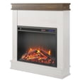 thumbnail image 4 of Ameriwood Home Mateo Fireplace with Mantel, Ivory Oak with Rustic Mantel, 4 of 9