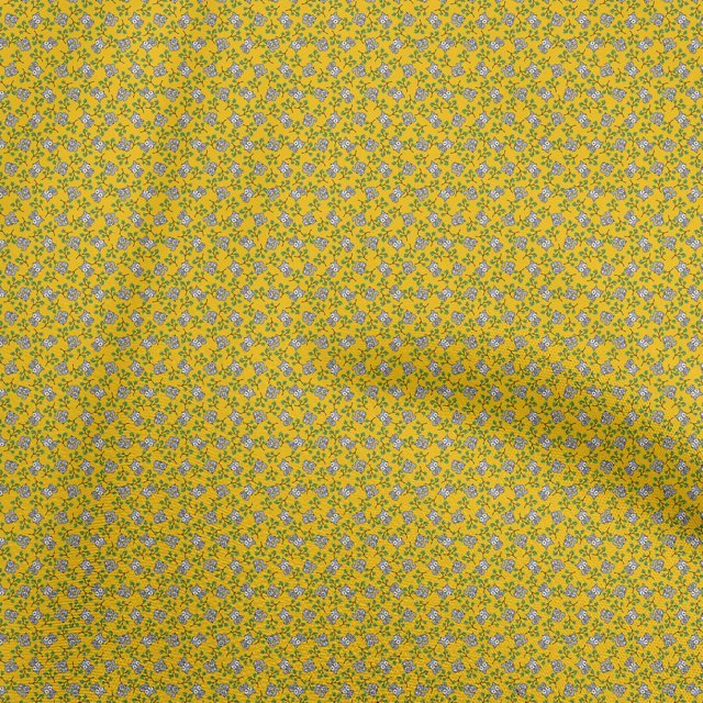 oneOone Polyester Spandex Yellow Fabric Animal Sewing Material Print Fabric By The Yard 56 Inch Wide