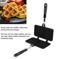 thumbnail image 4 of Double Waffle Pan,  Multifunctional Aluminum Stovetop Waffle Maker Pan  for Desserts, 4 of 7