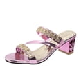 thumbnail image 2 of Cameland Women's Summer New Plus Size Medium And Round Head Rhinestones With Comfortable Sandals, 2 of 9