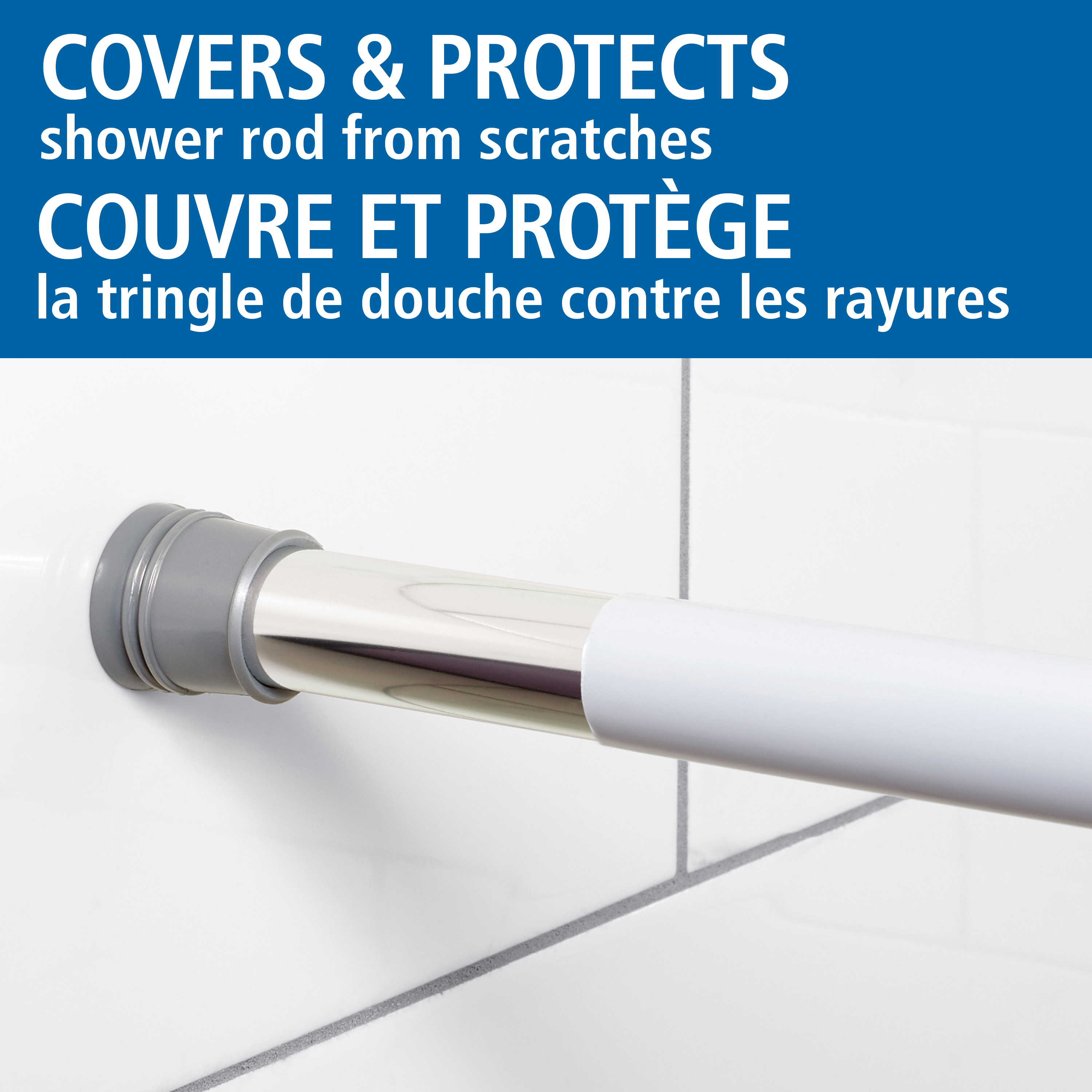 Cache-tringle de douche Mainstays, 152 cm