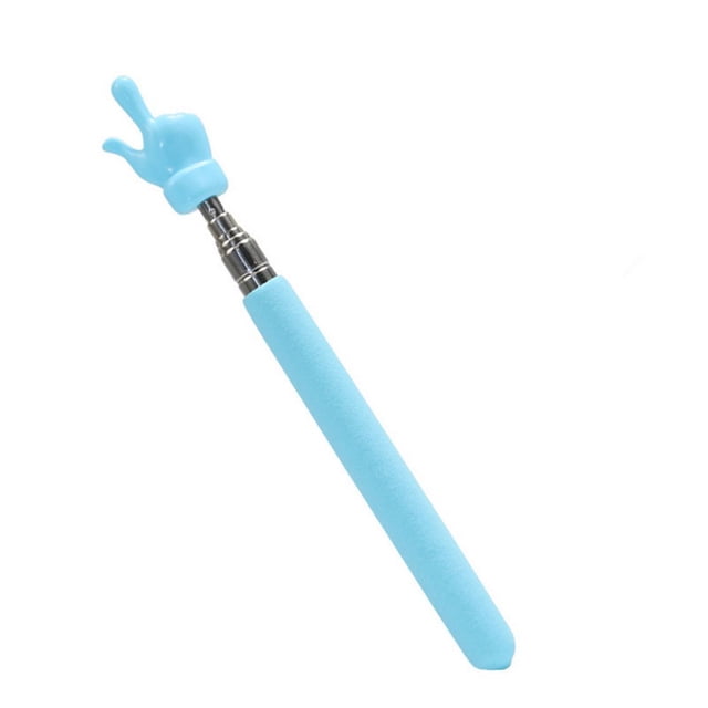 MesaSe Retractable Teacher Pointer Colored Non-slip Handle Finger Design Stainless Steel Telescopic Rod Guiding Multifunctional Long Teac