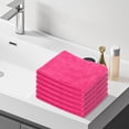 thumbnail image 4 of Fridja Super Soft Washcloths Towel Set 6 Pack, Solid Color Highly Absorbent Wash Cloth for Bathroom, Hotel, Spa and Kitchen, Multi-Purpose Hand Towels and Face Cloths 11.8'' x 27.5'', Pink, 4 of 4