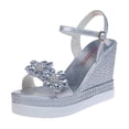 thumbnail image 2 of RKSTN Sandals for Women Open Toe Casual Shoes Rhinestone Comfortable Platform Wedge Sandals Shoes Soft Comfortable Sandals, 2 of 3