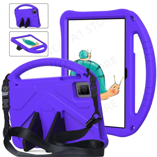 Portable Funda with Rear Kickstand For Acer Iconia Tab P10 Case 10.4" Tablet PC EVA Foam Shockproof Protector Cover Kids Safety Case with Strap-PR Acer Iconia Tab P10