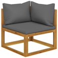 thumbnail image 1 of vidaXL Sectional Corner Sofa & Dark Grey Cushion Solid Acacia Wood, 1 of 5