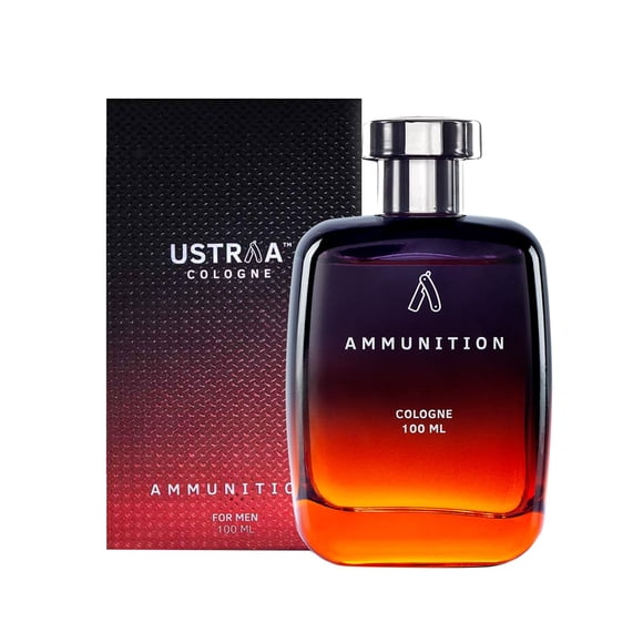 Ustraa Ammunition Cologne Perfume For Men 100ml, 3.4 Fl.oz. | Long Lasting Perfume For Boys | Fresh, Spicy & Musky Notes - Masculine Fragrance | Mysterious Fragrance Of The Night