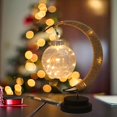 thumbnail image 4 of The Enchanted Lunar Lamp USB/Battery Powered LED Moon Lamp Hanging with Stand Crescent Moon Ball Light, 4 of 8