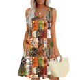 thumbnail image 1 of Ovzne Robes pour Femmes Robe Décontractée Ample d'Été Imprimée Sans Manches Col en V Ensemble Haut/chemise Grande Taille Maxi Robe Imprimée Liquidation, 1 of 6