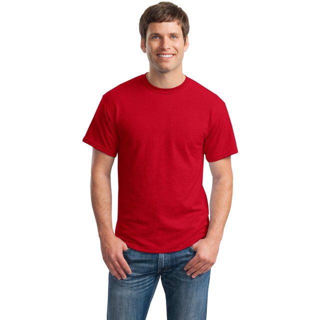 Gildan T-Shirt pour Hommes à Manches Courtes DryBlend 50 Coton/50 Polyester - 8000