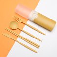 thumbnail image 1 of Vaidha New Portable Tableware Cutlery Chopsticks Set Storage Box Five Piece Student Gift, 1 of 2