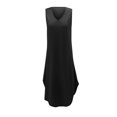 thumbnail image 4 of Lenago Robes de Cocktail Grande Taille pour Femmes Soirée Aguichant Mode pour Femmes Sans Manches Uni Col en V Poches Gilet Robe Longue Robes d'Été de Plage en Liquidation, 4 of 6
