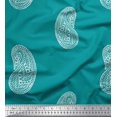 thumbnail image 1 of Soimoi Poly Georgette Fabric Paisley Block Fabric Prints by Yard 52 Inch Wide, 1 of 3