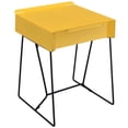 thumbnail image 1 of Furniture of America Eva Contemporary Metal 1-Drawer End Table in Yellow, 1 of 4