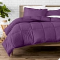 thumbnail image 1 of Bare Home Goose Down Alternative Comforter Set - 3 Piece Set - Oversized Queen, Plum, 1 of 7