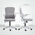 thumbnail image 3 of HOMCOM Ergonomic Office Chair, Desk Chair with Lumbar Support, Grey, 3 of 10