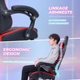 thumbnail image 4 of Chaise de jeu inclinable GTRACING avec Bluetooth, coussins ajustables et repose-pieds – Rouge, 4 of 8