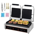thumbnail image 4 of AKDSteel Commercial Panini Grill, 1800w Electric Sandwich Maker With 9"x9" Full Grooved Enamel Plate And Temp Control, 4 of 8