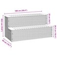 thumbnail image 2 of vidaXL Hot Tub Step Grey 100x50x50.5 cm Poly Rattan and Solid Acacia, 2 of 5