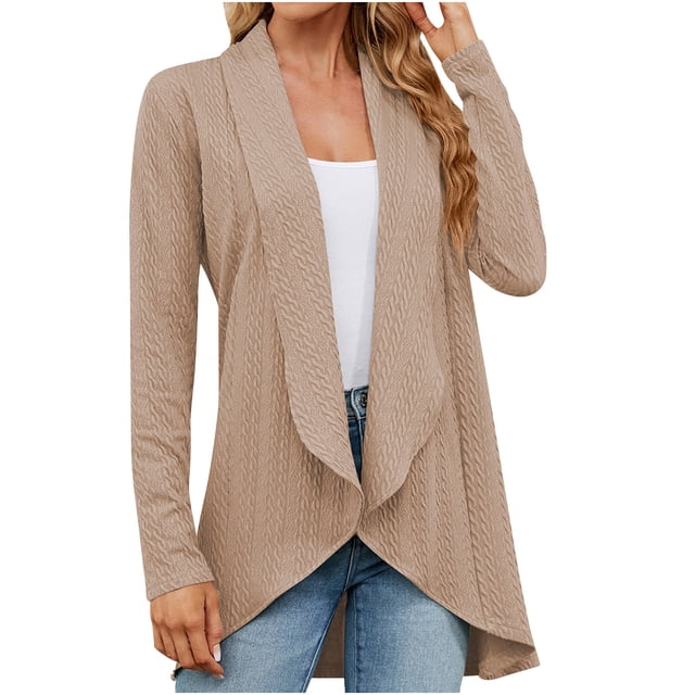 CEHVOM Cardigan Veste à Manches Longues Ample de Couleur pour Femmes en Liquidation