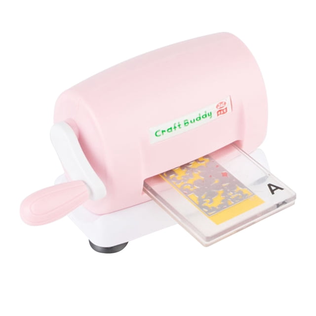Graflsoa Pink DIY Hand-Cranked Paper Craft Machine LT-838S with 2 Plates for Creative Cutting Projects