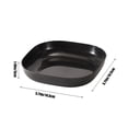 thumbnail image 3 of PEONAVET Black Plates Plates W 5.7Inch X L 5.7Inch Impregnable Dinner Plates Dishwasher Microwave Safe Plastic Plates Reusable Lightweight Plates For Kitchen Or Camping, 3 of 6