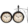 thumbnail image 4 of Two Sided Train Station Wall Clock Black Vintage Design Clock Watch, 4 of 5