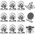 thumbnail image 1 of ZHIMEIFENG 12 Pack Heavy Duty Refrigerator Magnet Clips, Strong Stainless Steel Fridge Magnets, Scratch Free Metal Magnet Clips for Fridge, Whiteboard, Kitchen, Office, 1 of 6