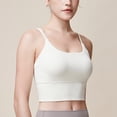thumbnail image 4 of Timegard Sports Bra for Women Longline Back Ruched Low Impact Athletic Yoga Bras Workout Running Top, 4 of 5