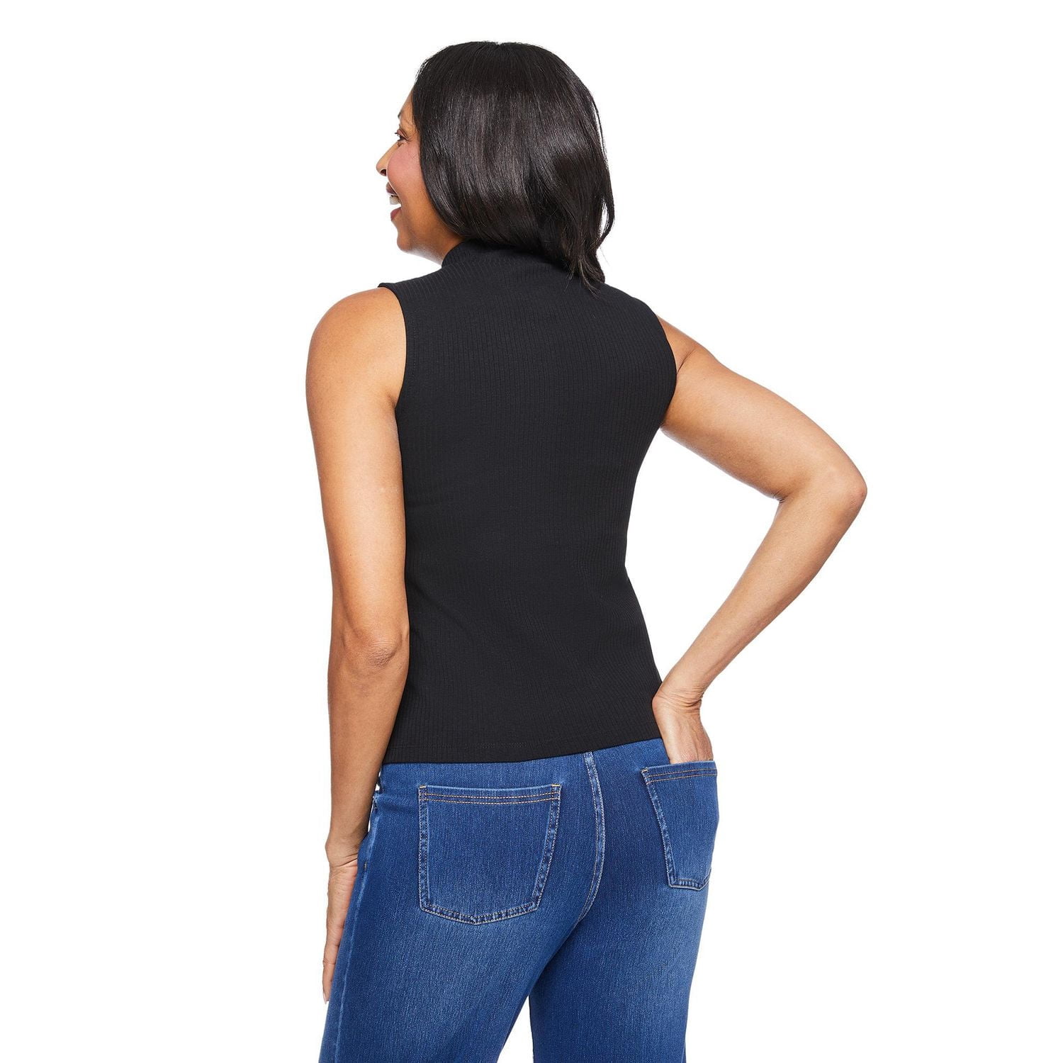 Iyla Women's Mock Neckline Rib Top