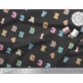 thumbnail image 3 of Soimoi Japan Crepe Satin Fabric Numbers & Alphabets Text Printed Craft Fabric by The Yard 42 Inch Wide, 3 of 3
