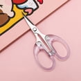 thumbnail image 1 of Clear Plastic Small Scissors Transparent Brief Design Students Handmade Artwork Stainless Steel Blade Stationery Office Clippers Clear Color Small Size Metal, 1 of 6