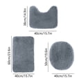 thumbnail image 3 of weibbin 3 Pcs Bathroom Rugs - Solid Color, Universal Soft Comfortable, Water Absorption, Non-Slip, Thick, Machine Washable, Easier to Dry for Bath Floor Mats, 3 of 8