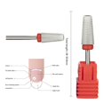 thumbnail image 4 of pitrice Multi-functions Salon Electric Pedicure Files Nail Drill Bit for Reshaping Red F, 4 of 7