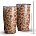 thumbnail image 1 of Gobelet Isolé 20oz, Gobelet de Voyage avec Couvercle, Porte-Gobelet Tasse de Voyage Amicale, Contenant Isotherme en Acier Inoxydable, Gobelet 20 Oz, Tasse à Café Réutilisable Isolée avec Couvercle (Feuille d'Érable d'Automne), 1 of 6