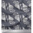 thumbnail image 1 of Soimoi Poly Georgette Tissu Feuilles & Floral Bloc Tissu Imprimé 1 Yard 42 Inch Wide, 1 of 3