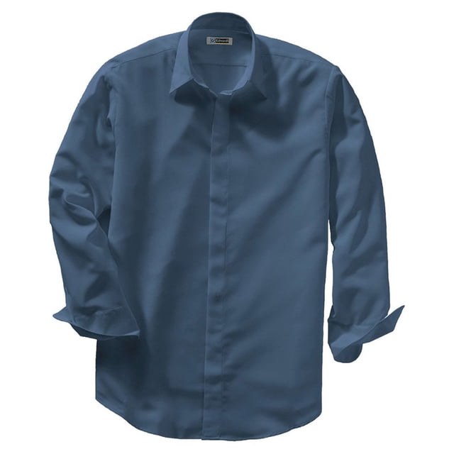 Ed Garments Men's Adjustable Cuff Cafe Shirt, RIVIERA BLUE, 6XL T