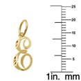 thumbnail image 2 of Precious Stars 14K Yellow Gold Diamond-Cut Cursive Letter Initial 'E' Pendant with 20" Chain Necklace, 2 of 5