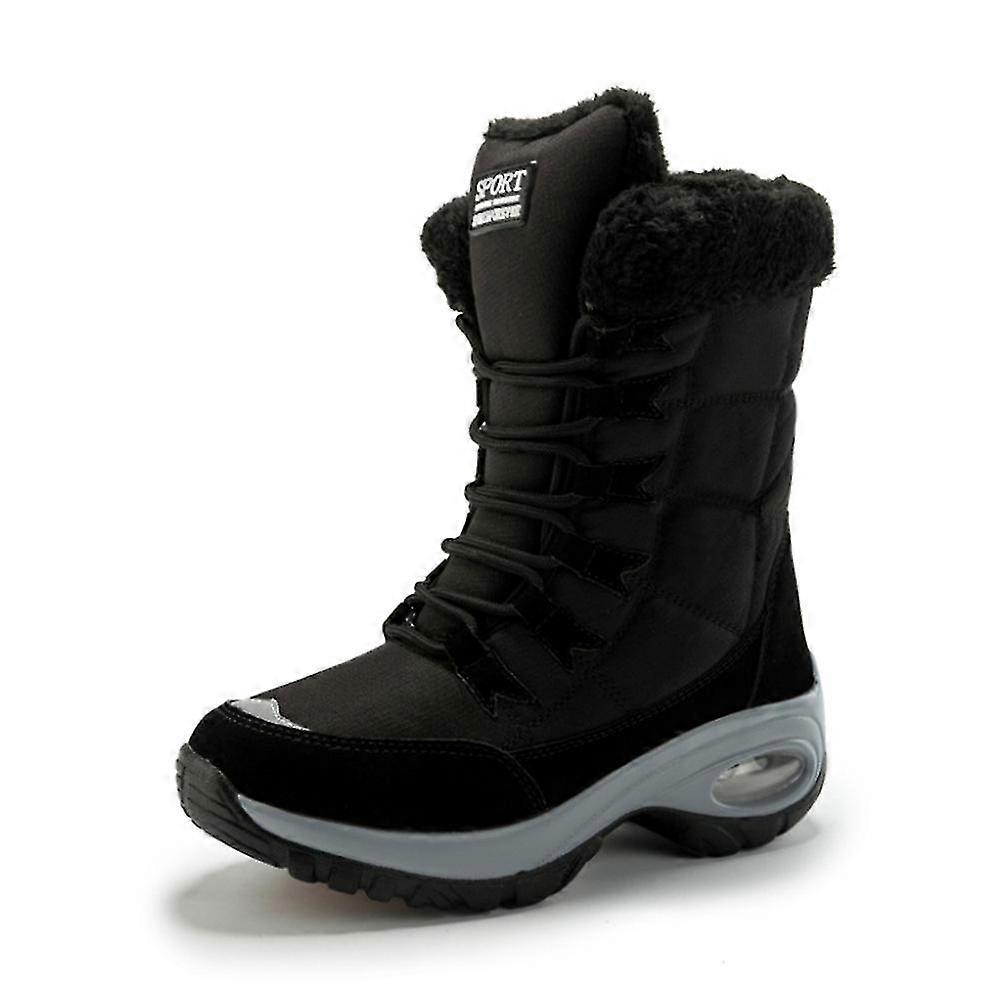 (Black-37)Warm Waterproof Mid-calf Winter Boots For Women