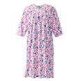 thumbnail image 1 of Silvert's Women's Hospital Gown with Open Back, Pink Butterfly, L, 1 of 2