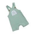 thumbnail image 2 of Xingqing Summer Newborn Baby Girls Boys Rompers 6 Colors Rainbow Printed Strap Sleeveless Button Jumpsuits, 2 of 7