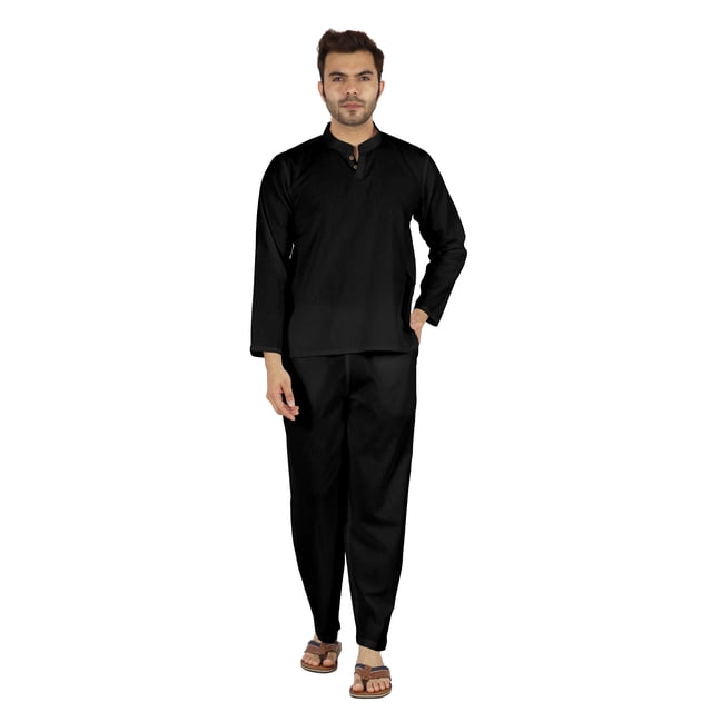 Inkmeso SolidNightwearSet For Men's Short Sleeve Pjs Loungewear Sets Soft Cotton Designer Sleepwear