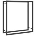 thumbnail image 1 of vidaXL Support de Rangement pour Bûches de Bois, Support Empilable en Acier Noir Mat, 1 of 6