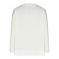 thumbnail image 4 of Timegard Hauts pour Femmes à Épaules Tombantes, Col Ras du Cou, Chandail Ample, Hauts d'Automne Décontractés à Manches Longues, Blouse Confortable, 4 of 5
